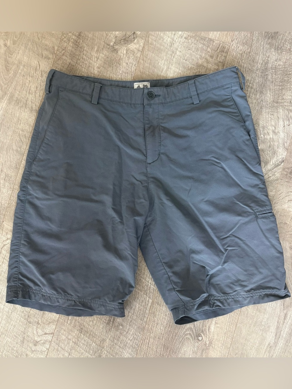adidas Men's Slate Gray Flat Front Shorts